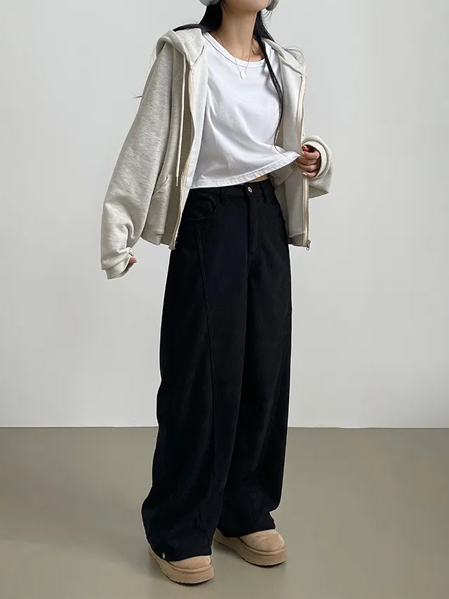[한파대비/3기장~2XL!] 스냅버튼 융기모 코듀로이 골덴 폴딩 와이드팬츠 4color 상세 이미지 39