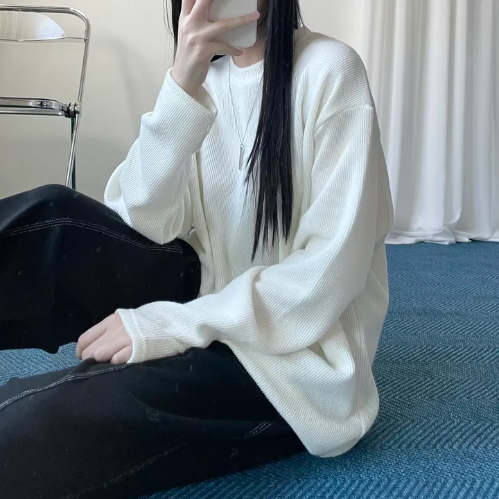 Ribbed round knit T 상세 이미지 16