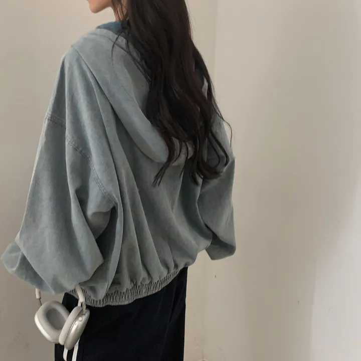 [단독!2가지버전💫/투웨이!] 데님 밴딩후드 투웨이 크롭,루즈핏 야상점퍼/집업 - 2color 상세 이미지 37