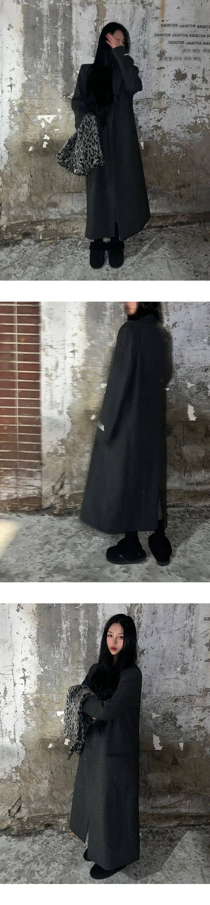 [연말룩❤️/1-2SIZE❣️/일자핏코트❤️‍🔥][UNISEX] 울 맥시 롱 코트 (3color) 상세 이미지 6