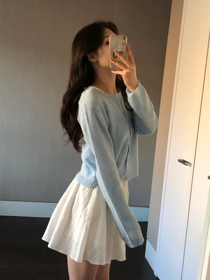 [봄신상/여리핏] 모헤어 러블리 프릴 파스텔 울 가디건 -4colo 상세 이미지 44