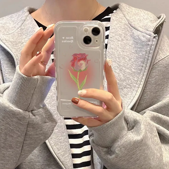 [withsome]로즈 하트 아이폰 투명케이스 상세 이미지 8