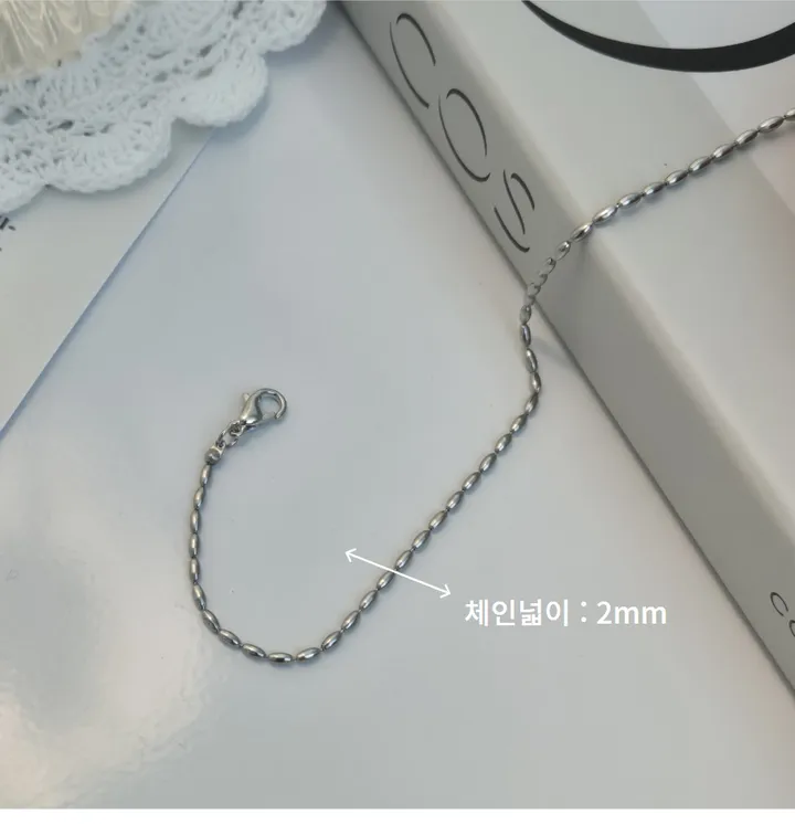 [2개이상 할인❤️] 남여공용 고퀄리티 써지컬 스틸 체인 팔찌 5종 우정 커플 데일리 레이어드 상세 이미지 24
