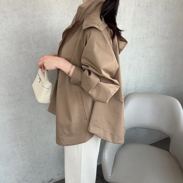 간절기 루즈핏 A라인 후드 바람막이 점퍼 상세 이미지 26