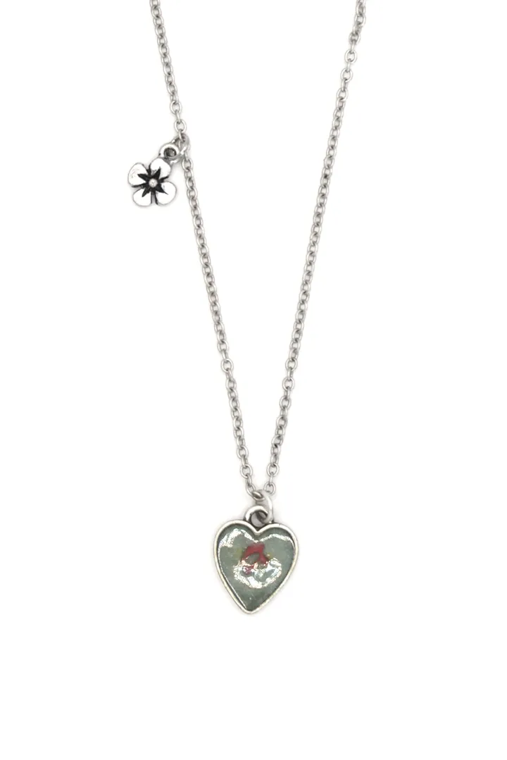vintage flower heart (mint) 상세 이미지 1