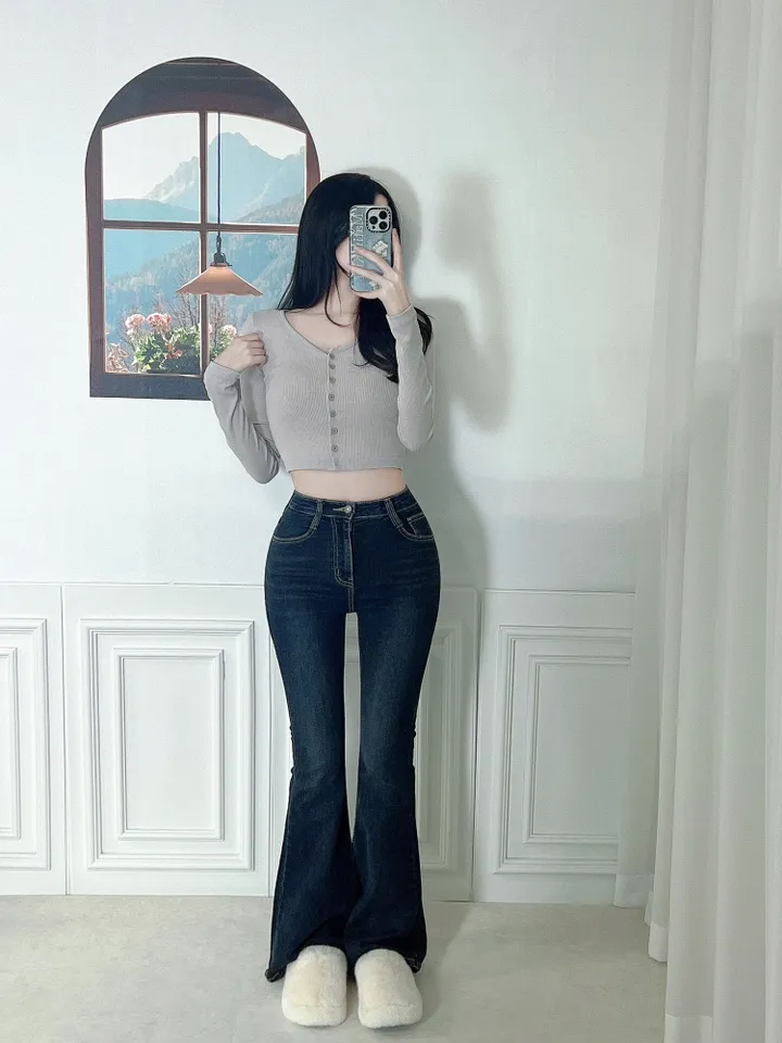 +컬러추가💓[힙딥패드/왕골반핏🫢]XS~L 몸매보정 부츠컷 데님 팬츠 번따룩 롱팬츠 상세 이미지 18
