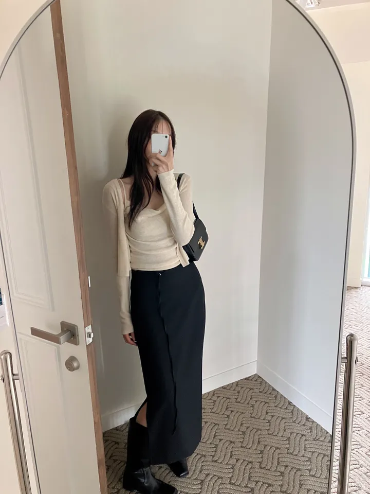 [만족후기/여리한핏]로수 셔링 나시 가디건 set(2컬러) 상세 이미지 8