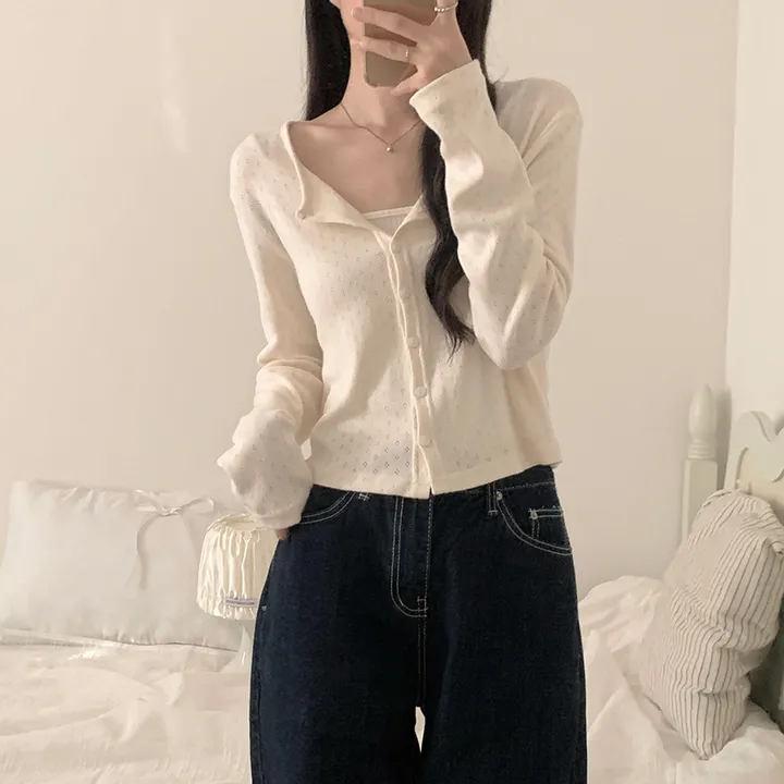로로 펀칭 가디건 (8color) 상세 이미지 34