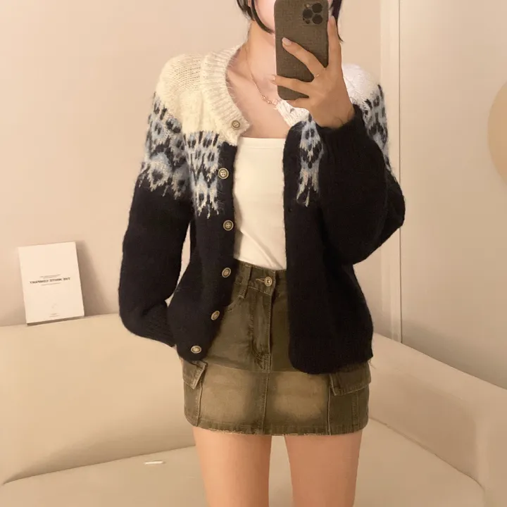 [손등덮는/🧶여리포근] 겨울 필수 아이템! 아벨 노르딕 앙고라 긴팔 니트 가디건 상세 이미지 17