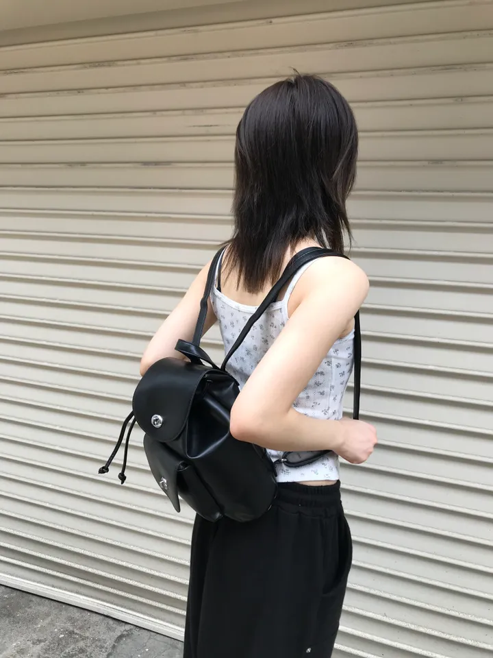 블랙 레더 미니 백팩 상세 이미지 29