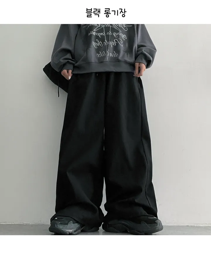누적1만장🤍[3단기장] [S~3XL]웬즈사이드절개밴딩와이드팬츠 (4color) 밑단스트링! 상세 이미지 13