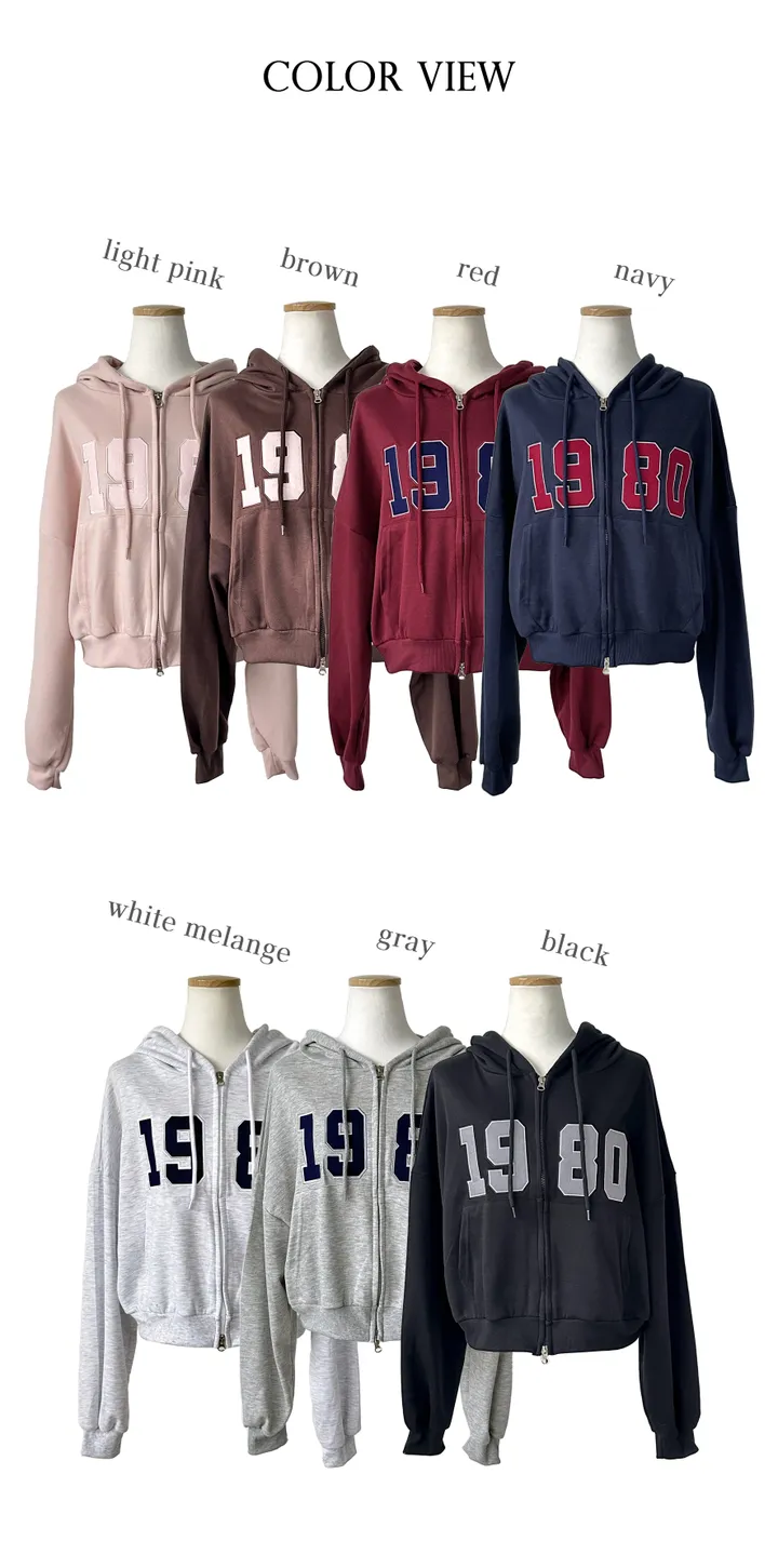 [기모추가!가을신상🤎]투웨이 도톰 자수 레터링 후드집업 7color 상세 이미지 8