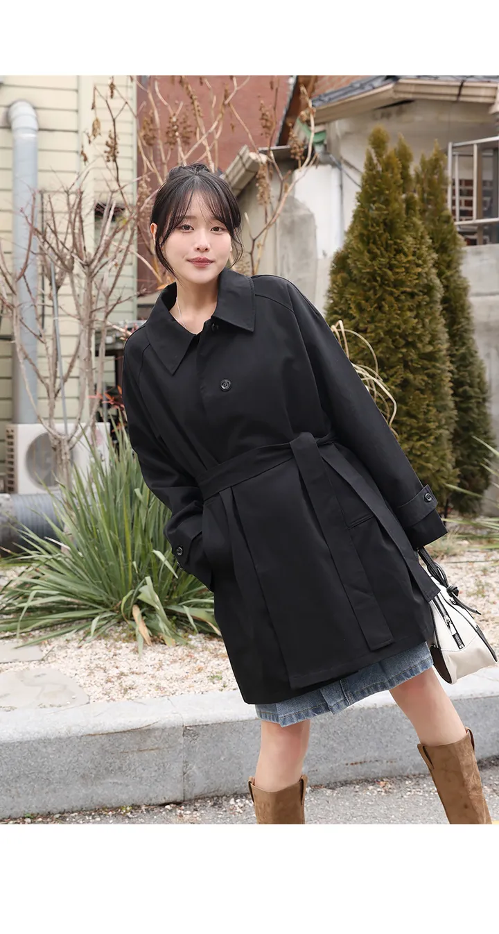 [간절기필수!베이직한♥]밀스래글런하프트렌치CT 상세 이미지 27