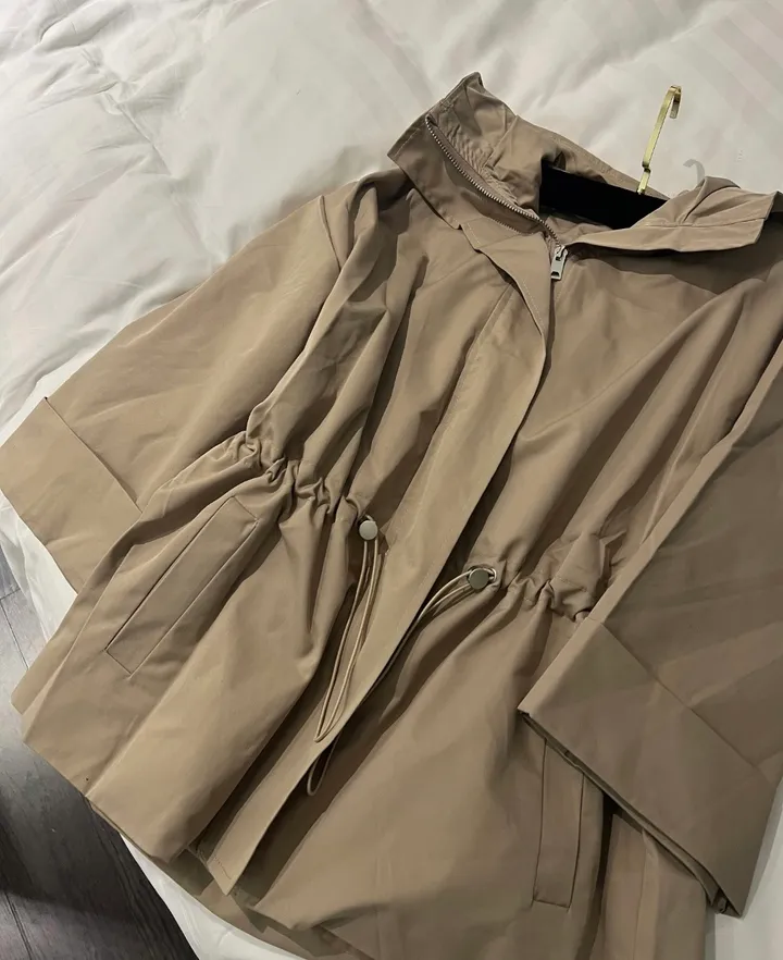 *주문폭주🖤*[이건무조건!!/고퀄] 막스 후드 스트링 셔링 점퍼 바람막이 후드집업 셔링 프릴 박시핏 후드점퍼 야상 수입의류 데일리 마실룩 3color 상세 이미지 18