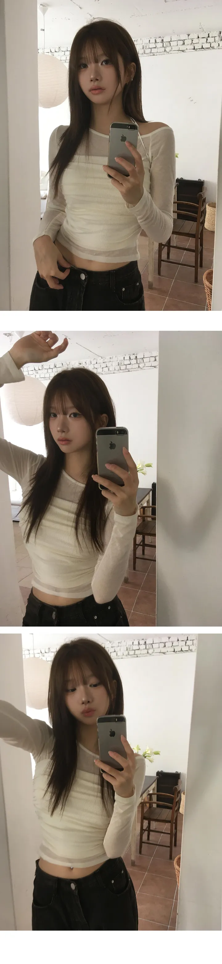 [SET] 히레 레이어드 레이스 볼레로 세트 -3color 상세 이미지 8
