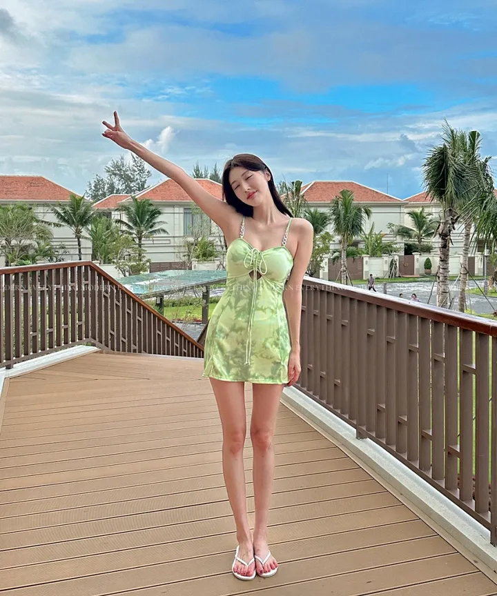 💚어디서샀어?/M-XL 나염 트임 원피스 비키니 모노키니 휴양지 호캉스 호텔 유교걸 빅사이즈 커버업 치마 스커트 수영복 상세 이미지 43