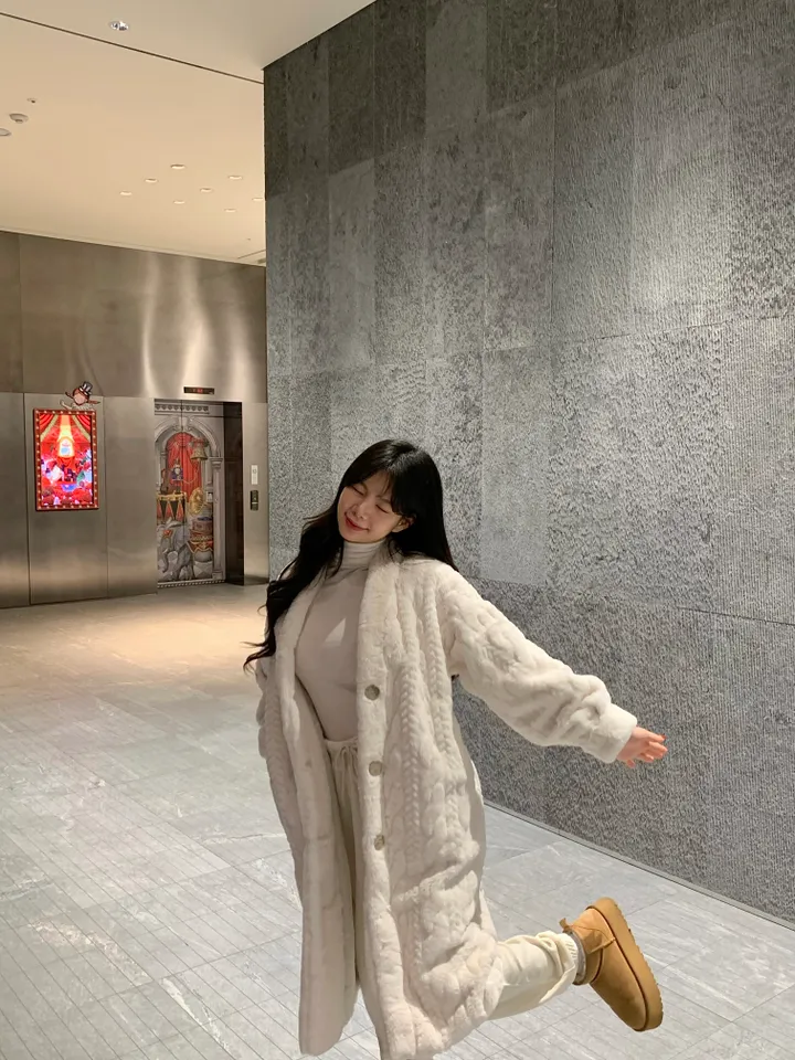 [도톰/청순핏] 꽈배기 롱 코트 가디건 로브 상세 이미지 3