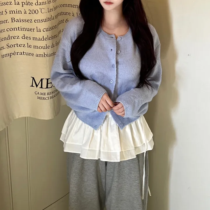 [다음날도착!당일배송/봄가디건/핏보장]라운드 벌룬 아방핏 니트 가디건/9color 상세 이미지 11