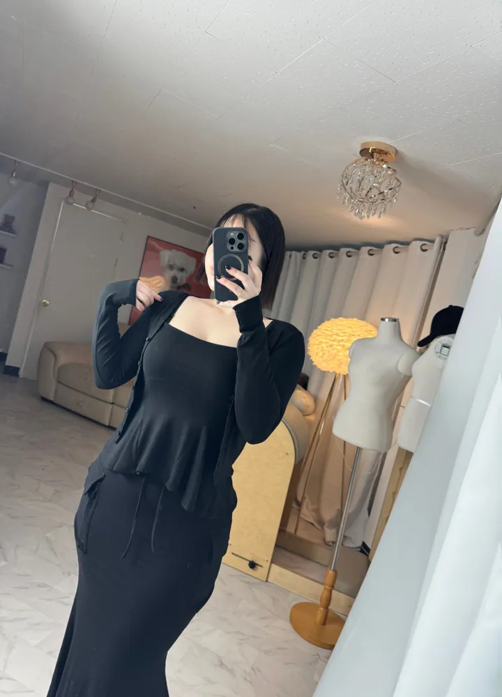 플레어 나시 가디건 투피스 세트 상세 이미지 29