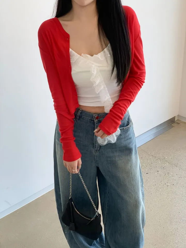 ❤‍🔥텐셀 가디건 세미크롭 여리핏 봄 여름 간절기 살안타템 상세 이미지 27