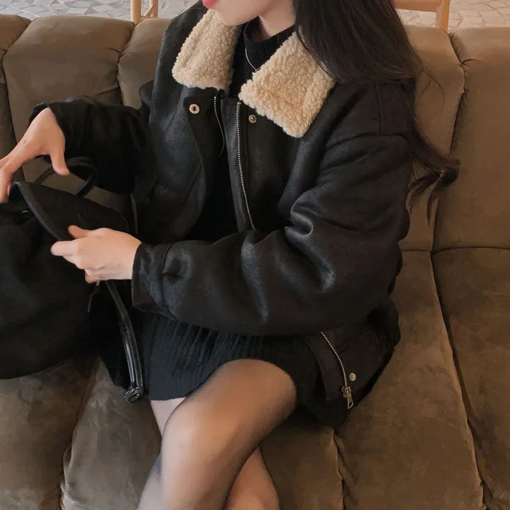 [양털안감🖤/겨울무스탕]고급빈티지무드, 소프트 스웨이드 양털 무스탕 점퍼 자켓 상세 이미지 15