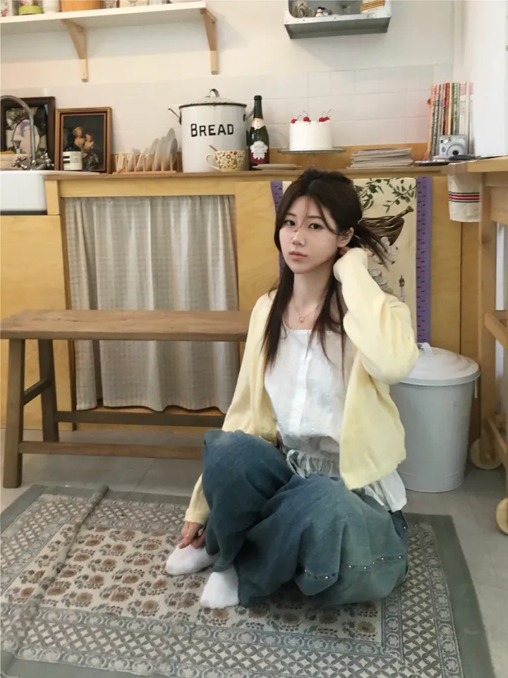 [봄신상💐](5colors/파스텔색감🌈🖍️) 레이어드 펀칭 라운드넥 니트 봄 가디건 cd 상세 이미지 168