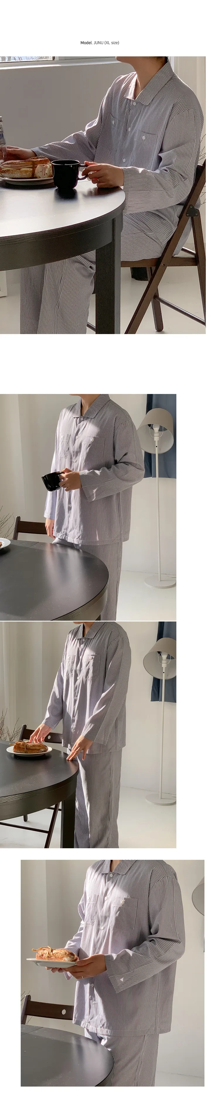 J'eu 슬로어 스트라이프 파자마세트 3color, 2size 상세 이미지 18
