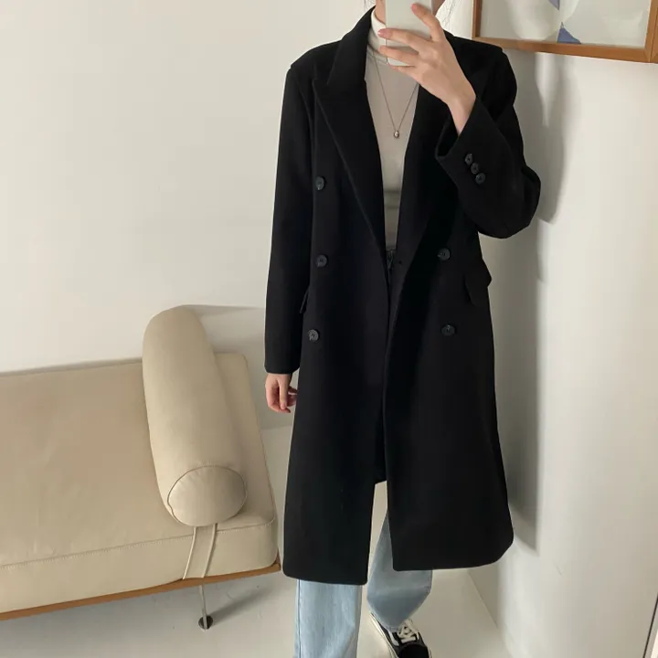 플룻 코트 봄코트 롱코트 하객룩 울코트 상세 이미지 38