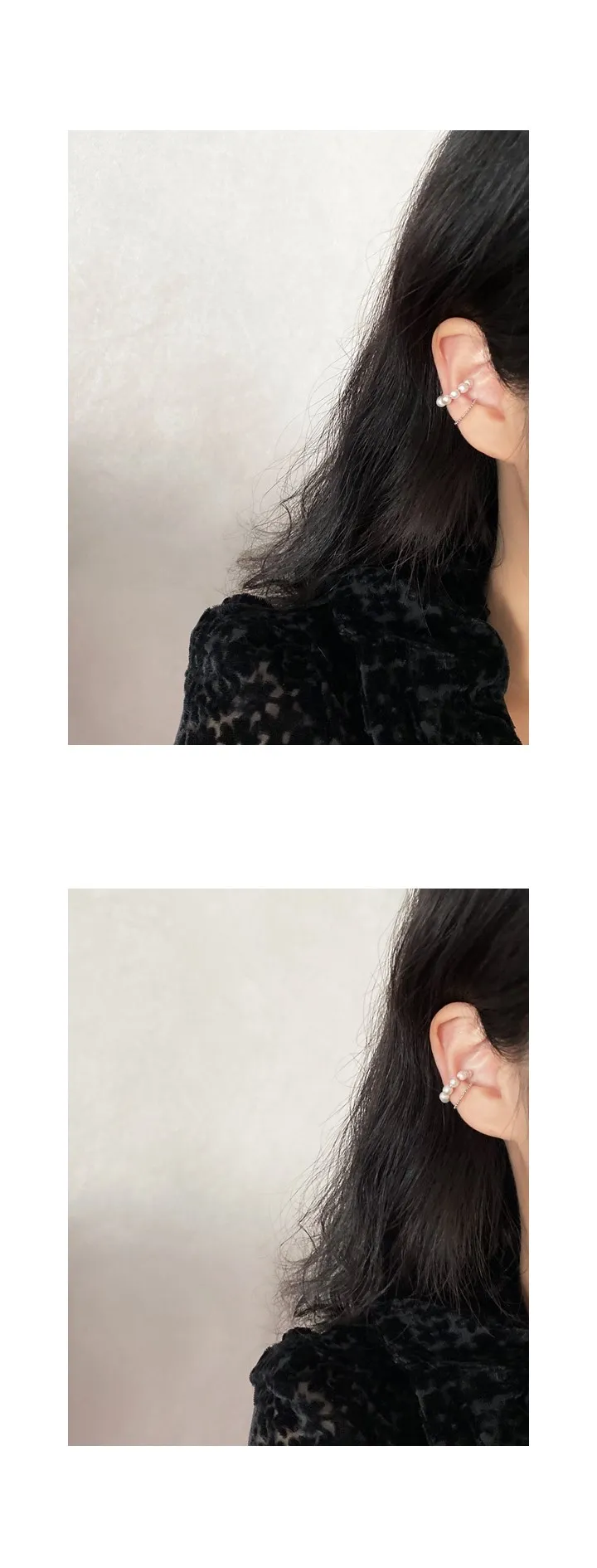 [1+1세트] pearl+dot earcuff set /이어커프 진주 레이어드 심플 귀찌 피어싱찌 서브 귀걸이 상세 이미지 7