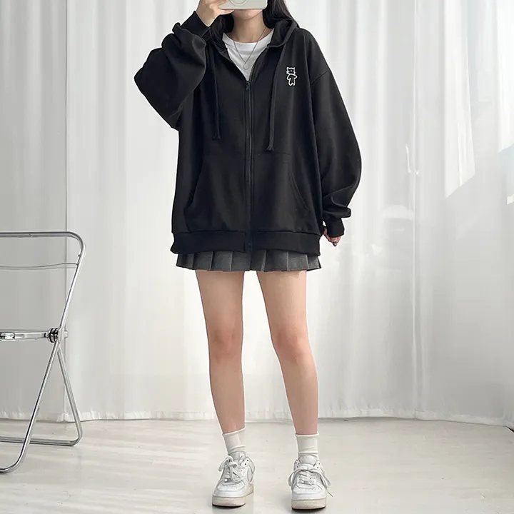 냥냥이 백레터링 오버핏 후드집업 ✔️후드집업 후드 집업 오버핏후드집업 캐릭터 뒷나염 교복후드집업 학생후드집업 빅사이즈 상세 이미지 26