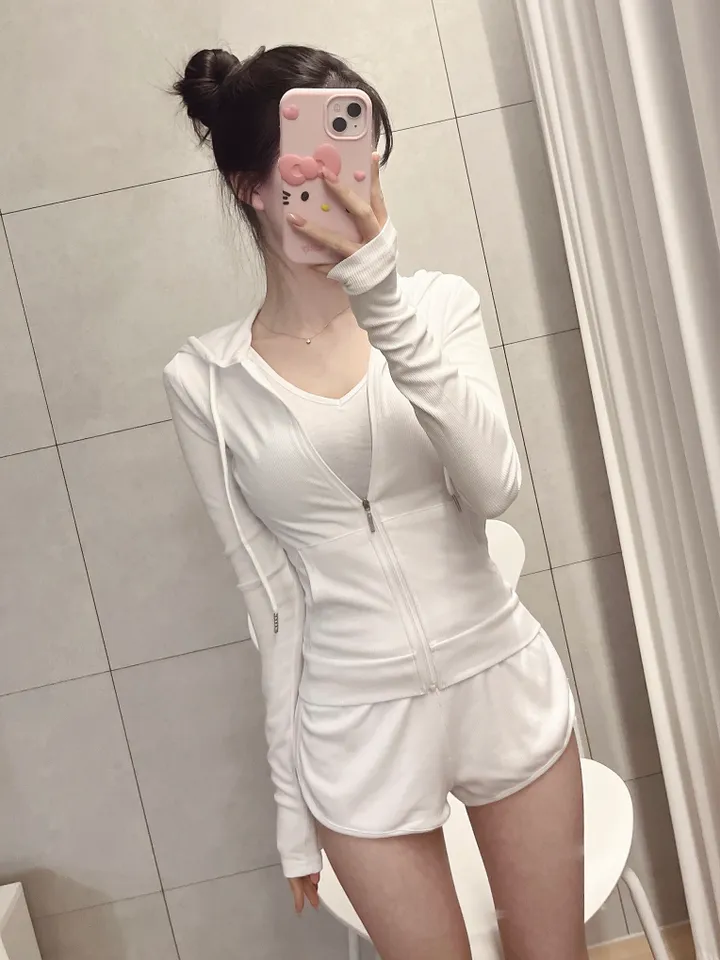 *미친가격🩷SEXY트레이닝* 스키 데일리 후드집업 골지 팬츠 트레이닝 set 상세 이미지 5