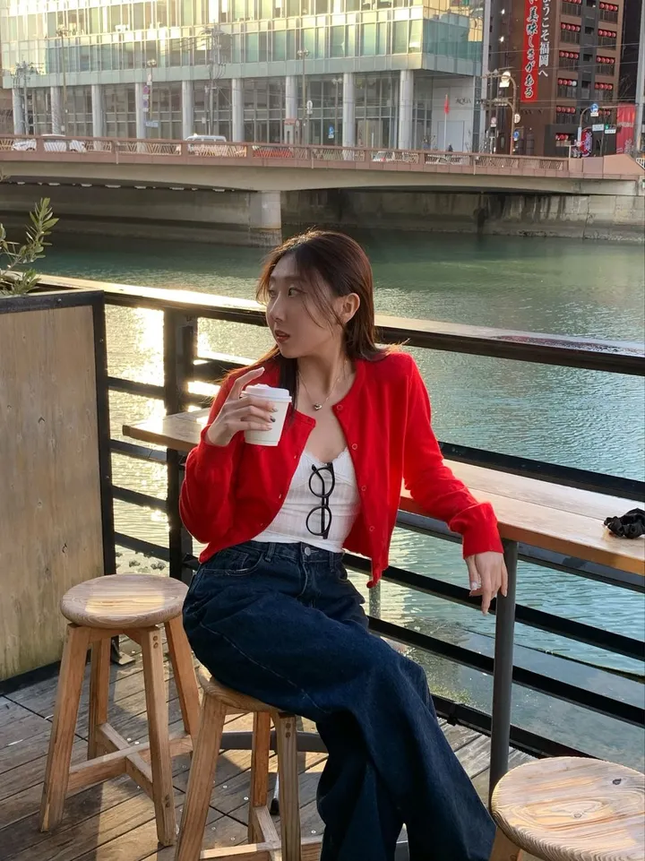 [캐시미어🧶여리핏] 메리 라운드 캐시미어 울 니트 가디건 봄 여름 가을 겨울 개강룩 레드 상세 이미지 19