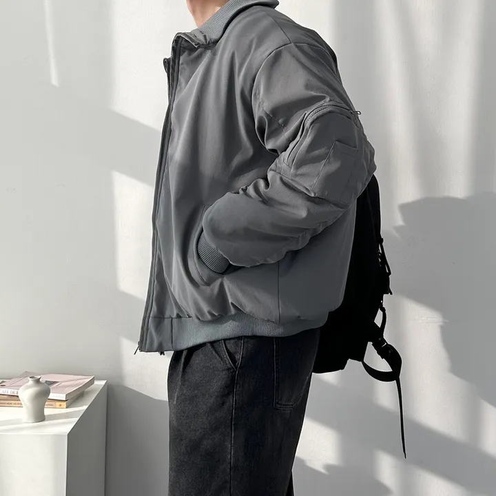 핏보장 남녀공용 숏패딩 집업 오버핏 아우터 잠바 패딩 점퍼 오버핏스탠드넥항공점퍼 상세 이미지 13