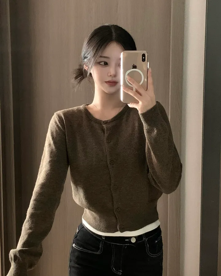 [봄신상🍃/7col] 캐시미어 베이직 슬림핏 무지 가디건 상세 이미지 9