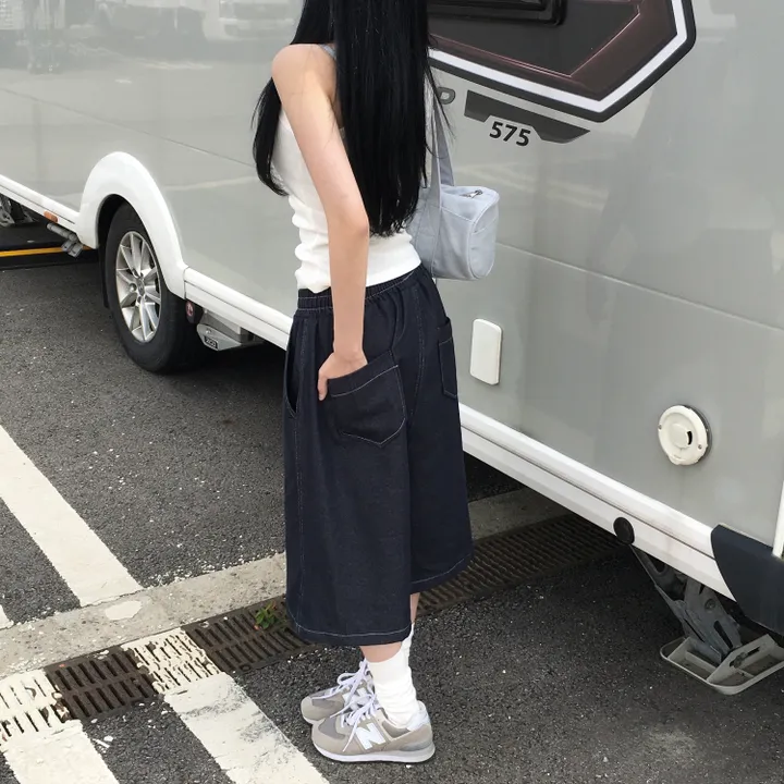 [*극찬핏]하프 생지 버뮤다 pt : half bermuda pants - 3 color 상세 이미지 4