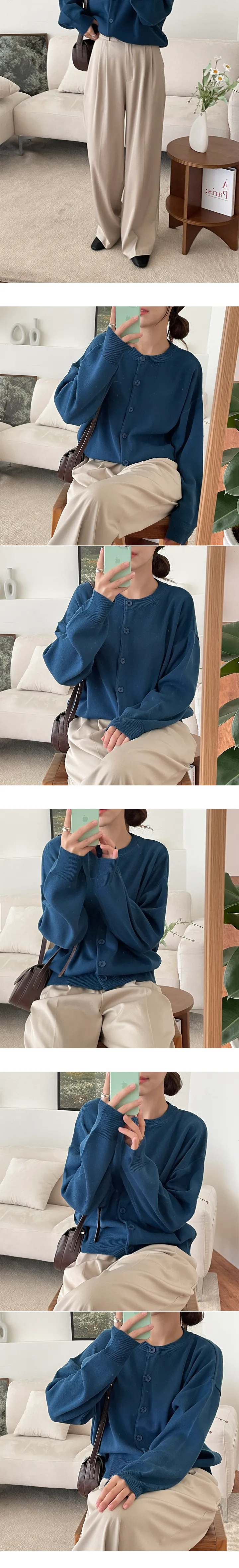 (12color/루즈핏) 포포 라운드 가디건 상세 이미지 3