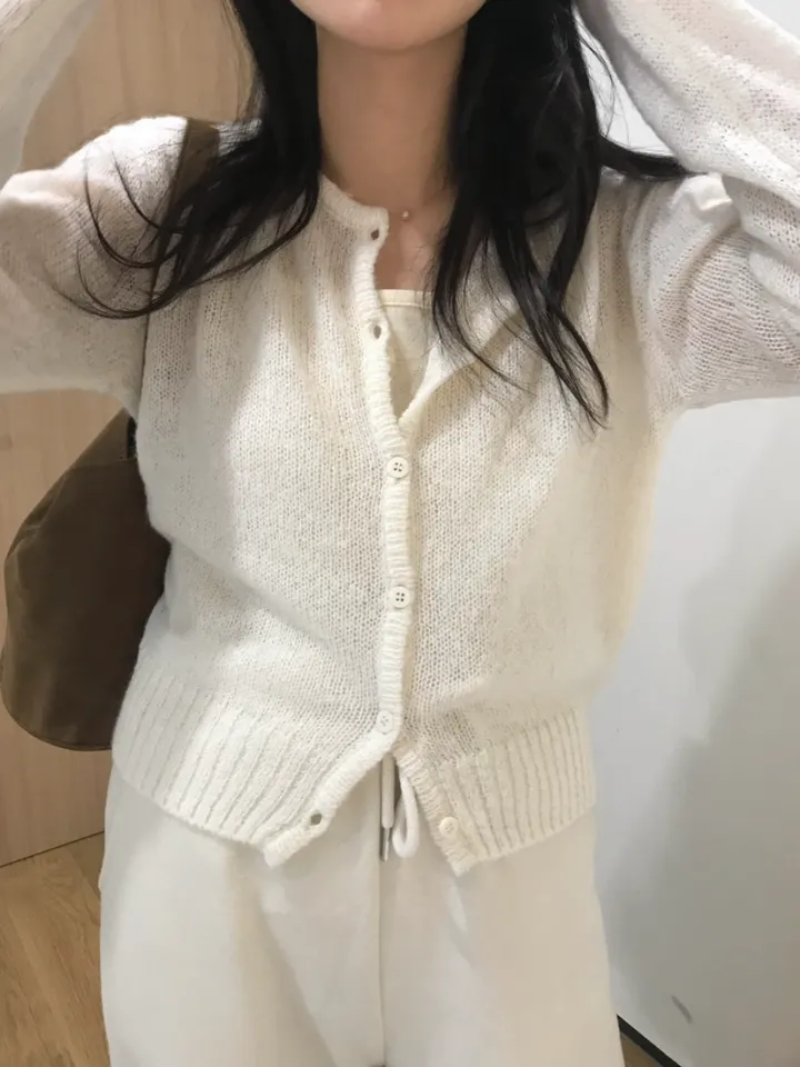 빈스 모헤어 라운드 가디건 (3color) 상세 이미지 9