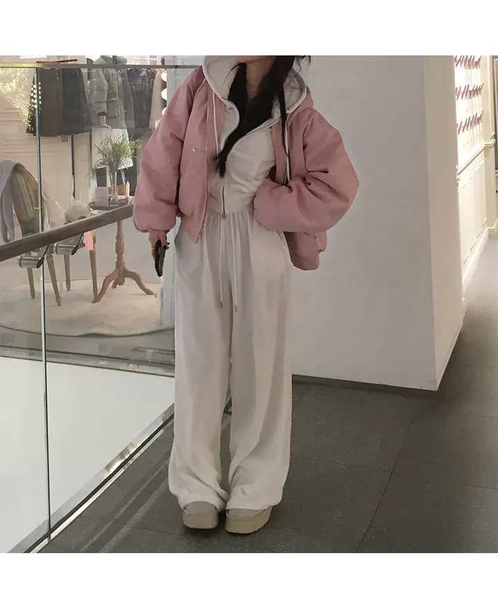 (2size/기본,롱)[*골넓핏/부함X따뜻보장] made 윙클 벨벳 트레이닝 세트 허얇골넓 겨울트레이닝 상세 이미지 9