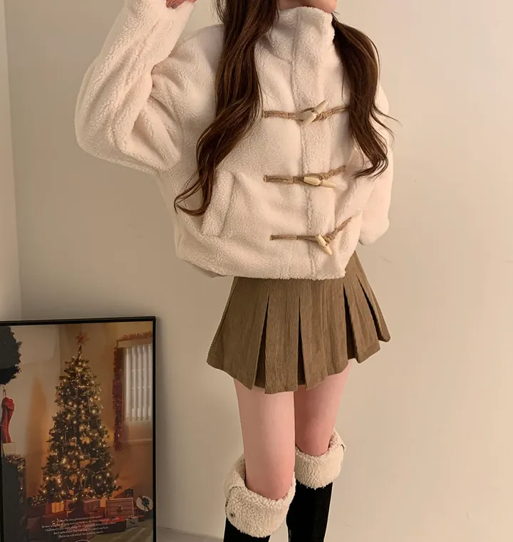 *따수운전체누빔🔥set강추* 포근 토글 덤블 떡볶이점퍼 양털 퍼 뽀글이 자켓 뽀글이집업 이중덤블 누빔패딩 상세 이미지 7