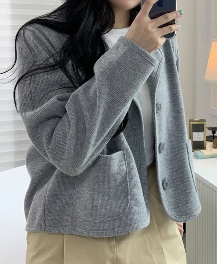 카라 니트 가디건자켓 (5color) 상세 이미지 12