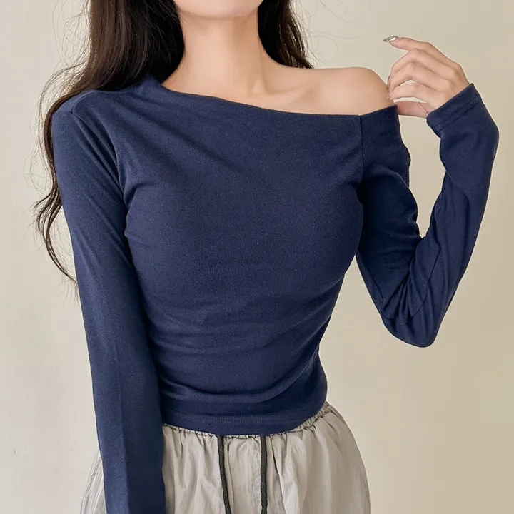 제니 원숄도 오픈 원오프숄더 스핀 티셔츠 러블리 상세 이미지 7