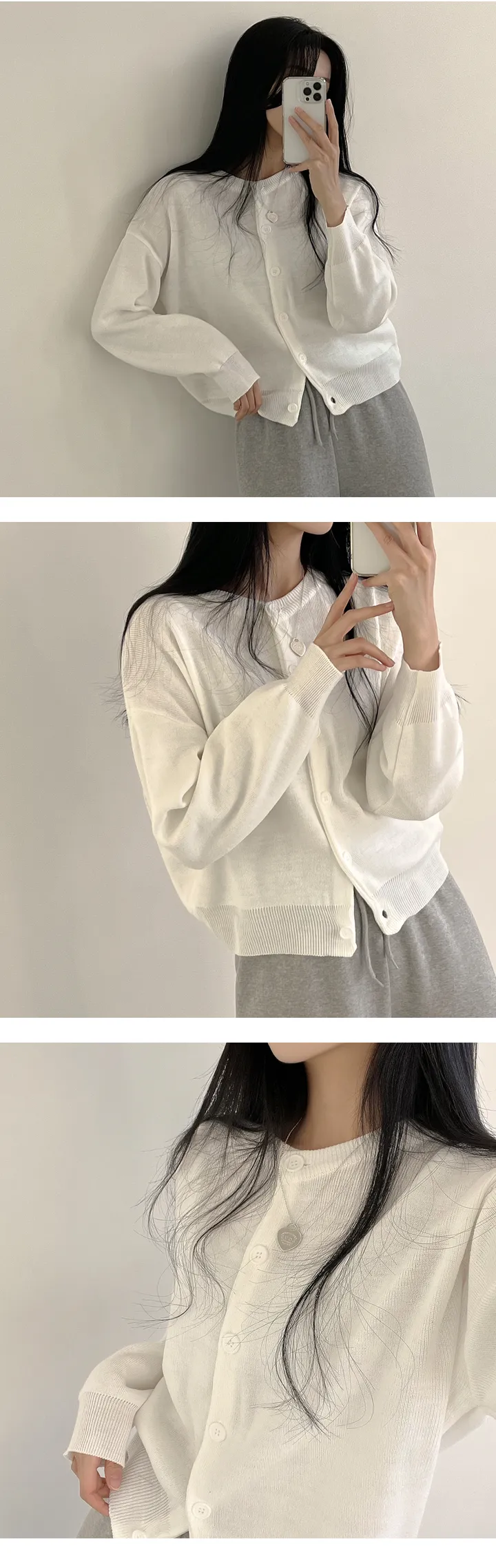 [무려14컬러~/색감맛집!] 요일별로 골라입는, 루즈핏 라운드 니트가디건 (14color) 상세 이미지 1