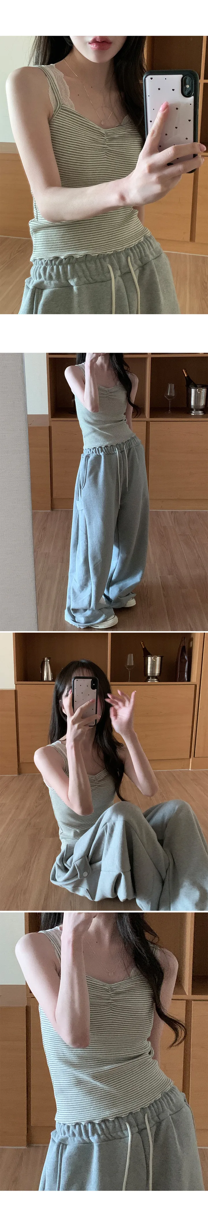 [early spring 👚⭐][MADE] 핀터무드 셔링 슬리브리스 (5type) ver. 도트/별/스트라이프/체크/하트 상세 이미지 41