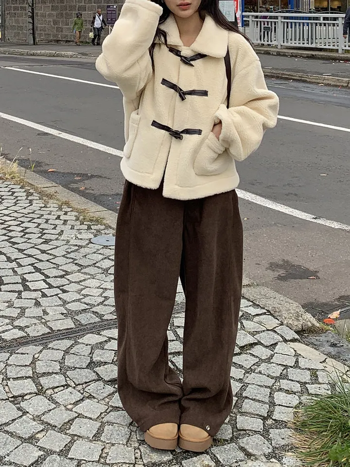 [왕따뜻🤎몽글몽글 *떡볶이코트* 양털 떡볶이자켓 겨울자켓 연말룩] 몽실양털떡볶이코트 상세 이미지 7
