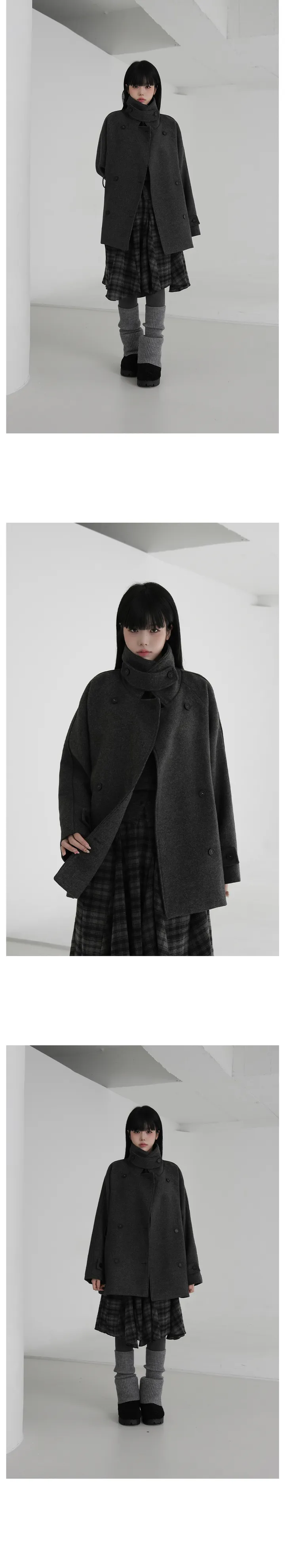 비에드 더블 울 하프코트 상세 이미지 11