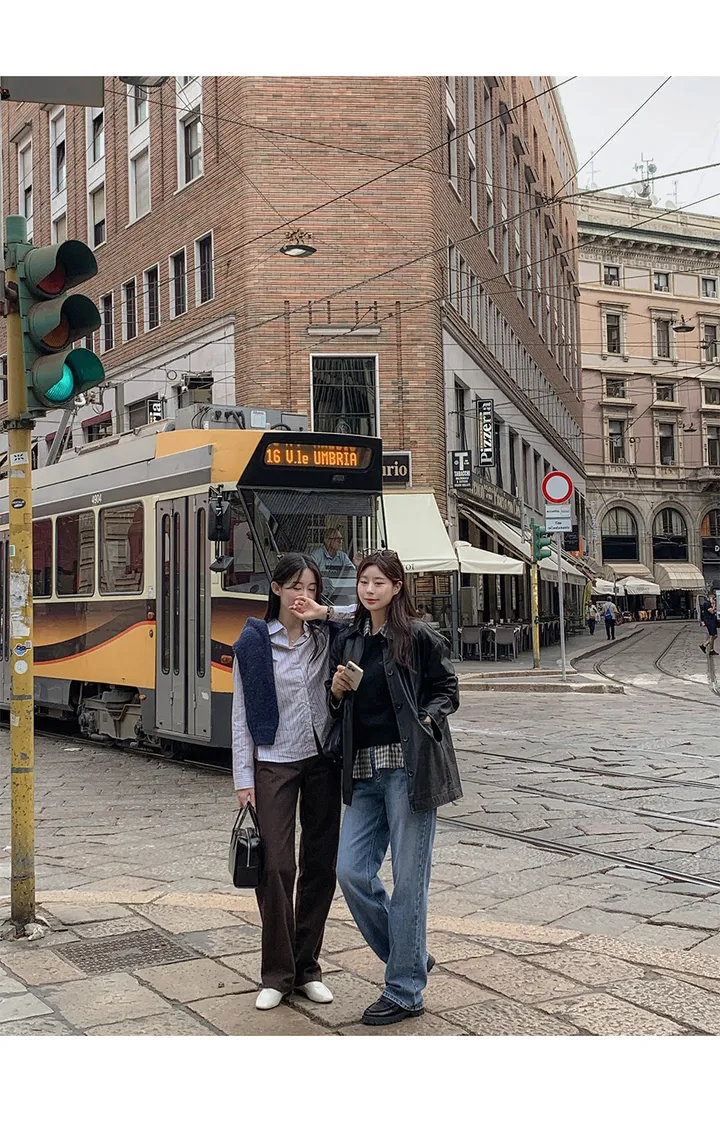 [자체제작/오늘출발/1만장돌파!]#봄🌷 바텐 오버핏 하프 레더 자켓 (데일리룩/개강룩/봄아우터/봄자켓/레더자켓/가죽자켓/루즈핏) 상세 이미지 150
