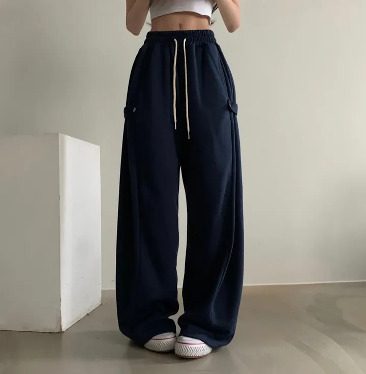 Made [봄컬러추가/🤍숏,롱!] 비어 사이드스냅 비죠, 버튼 롱와이드 트레이닝 추리닝 밴딩팬츠 - 12color 상세 이미지 35