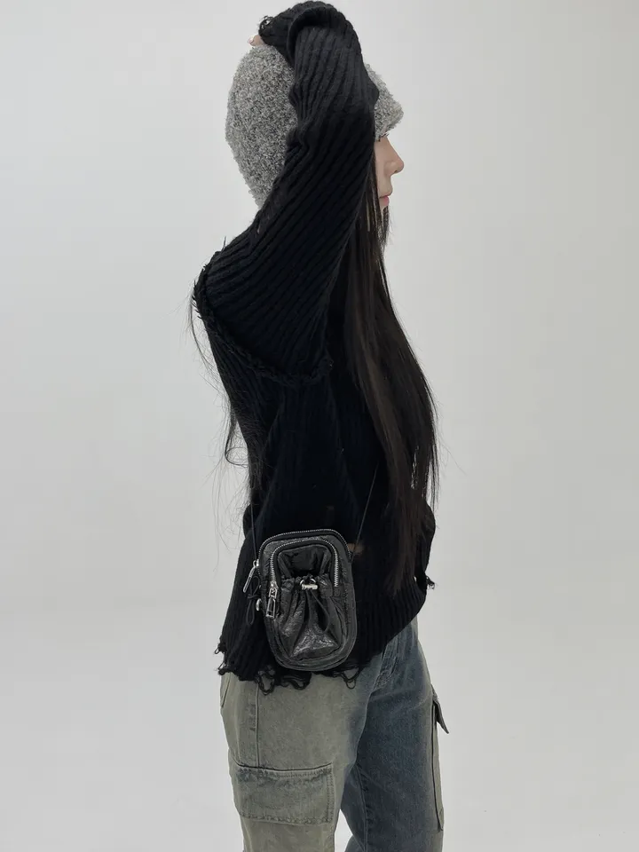 [3color]글로시 / 나일론 스토퍼 미니백 glossy mini crossbag (가벼운 데일리 가방 유니크 쁘띠 스트링 크로스백) 상세 이미지 22
