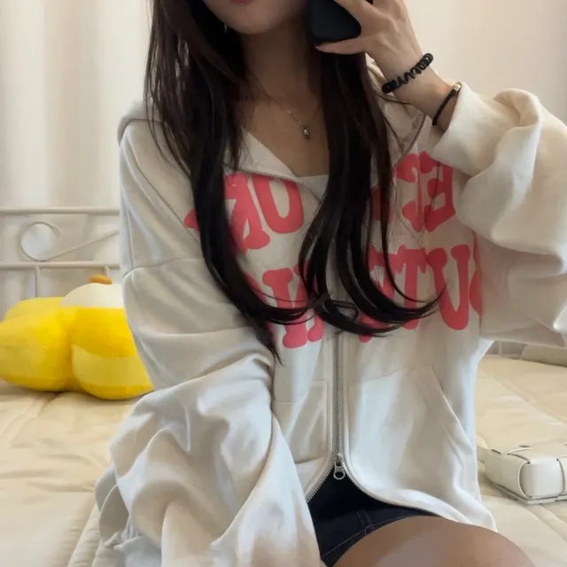 [기모ver.추가/특가할인중] 교복템강추 보호본능핏~  데일리 캐주얼 투웨이 발포 레터링 후드집업 상세 이미지 40