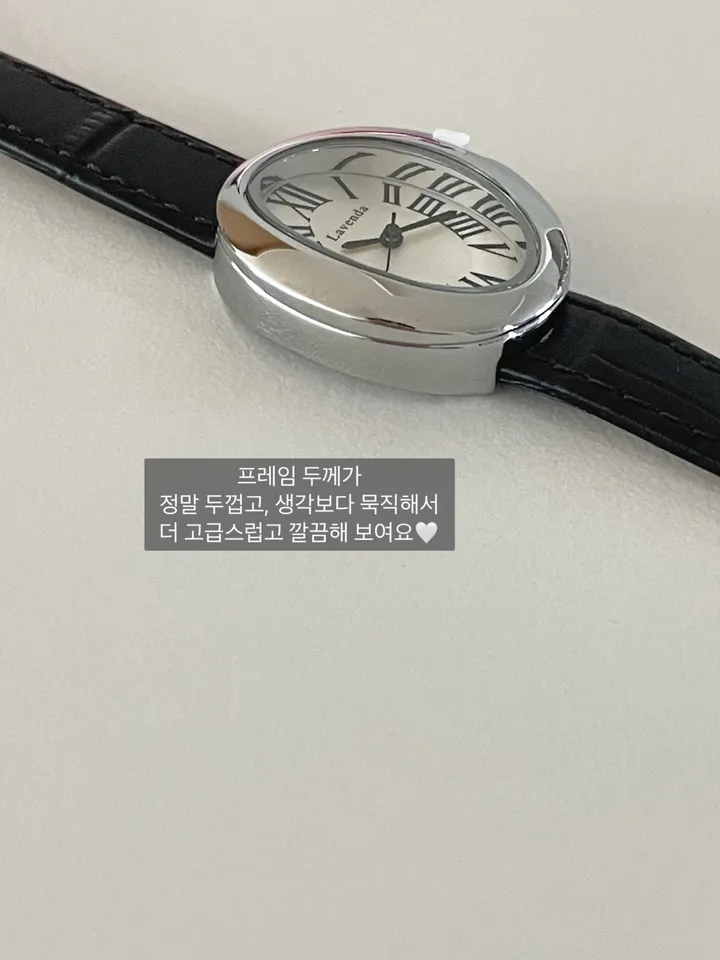 여성용 여자 클래식 타원 가죽 손목 시계 3color 상세 이미지 6